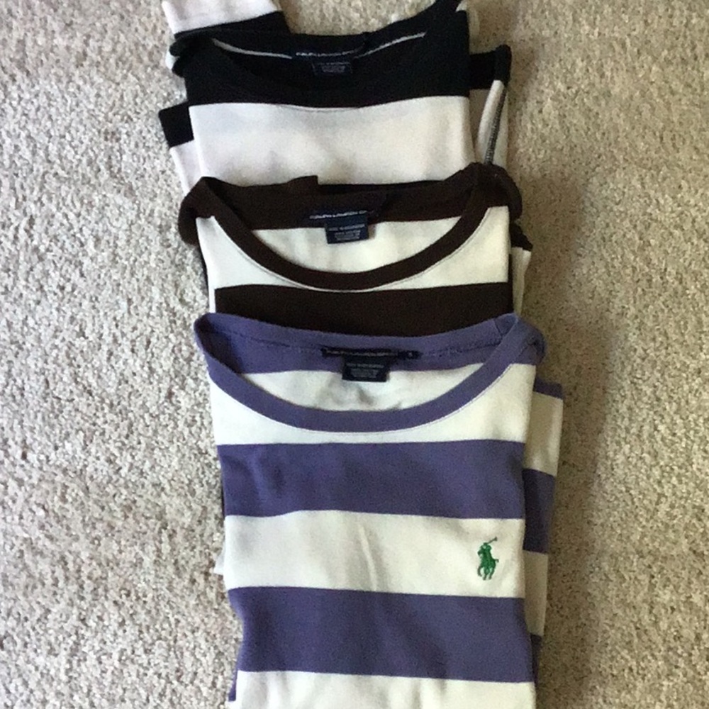 3 Ralph Lauren long sleeve shirts size S